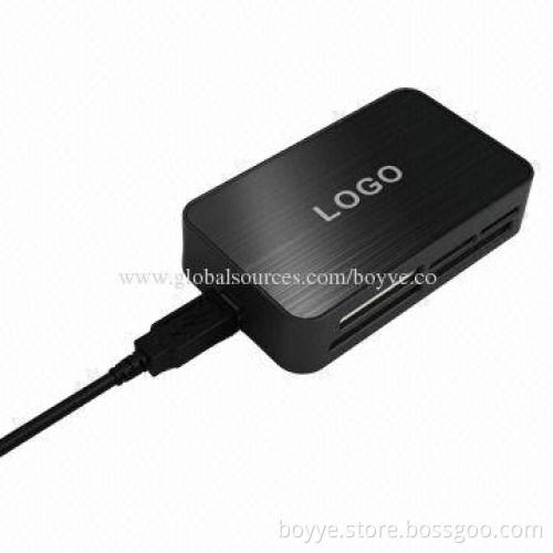 All-in-one USB2.0 Card Reader with Aluminum Metal Cover, Elegant and Simple Design